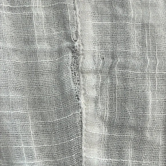 Free People Greta Gauze Top M Ivory Button Front Bell Sleeves Lightweight Sheer - Picture 12 of 15